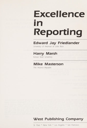 Excellence in Reporting