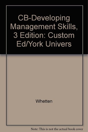 Developing Management Skills York Custom