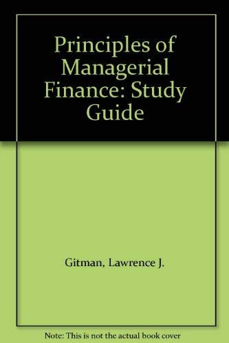 Principles of Managerial Finance