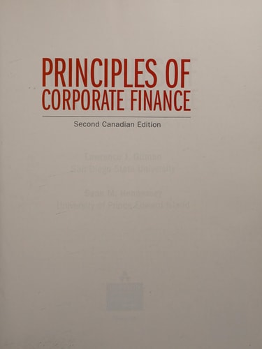 Principles of Corporate Finance, Second Canadian Edition