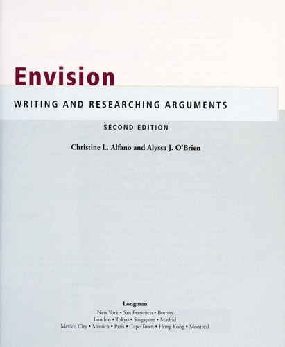 Envision Writing and Researching Arguments