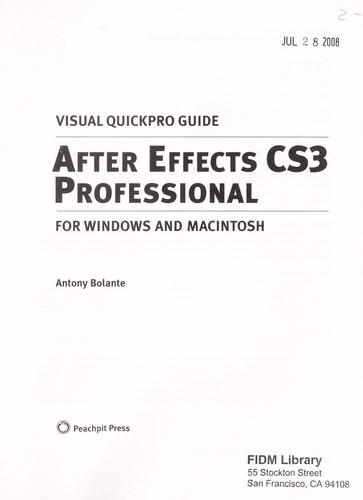 After Effects CS3 professional for Windows and Macintosh