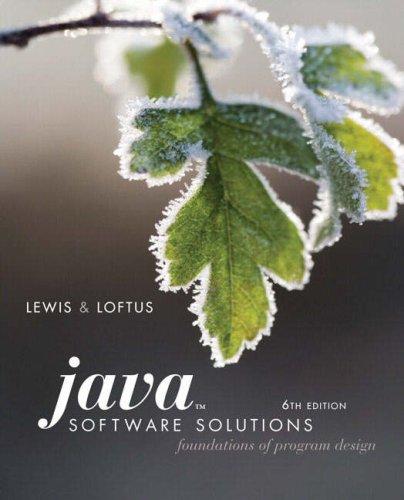 Java software solutions: foundations of program design