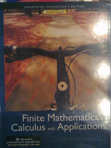 Finite Mathematics And Calculus With Applications (Annotated Instructors Edition)