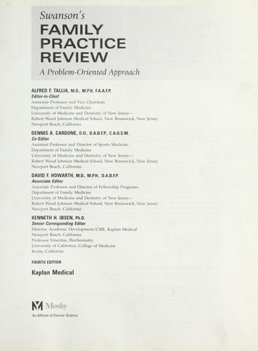 Swanson's Family Practice Review A Problem-oriented Approach
