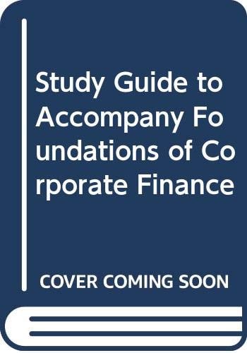 Foundations of Corporate Finance