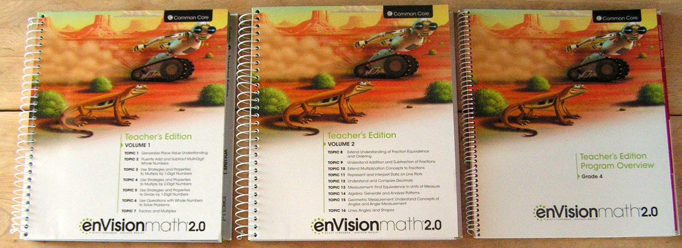 enVisionMATH 2.0 Math 2016 Common Core Teacher Edition Package Grade 4 (Contains 2-volume Teacher's Edition and Teacher's Edition Program Overview)