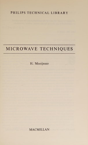 Microwave techniques, (Philips technical library)