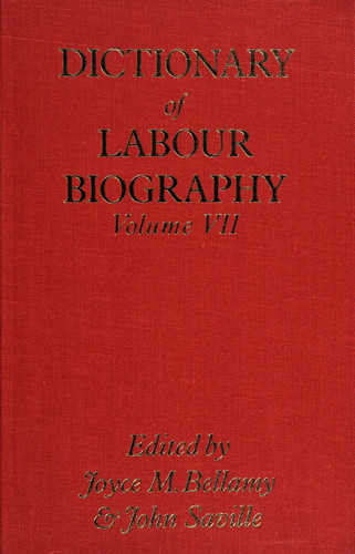 Dictionary of Labour Biography: Volume V