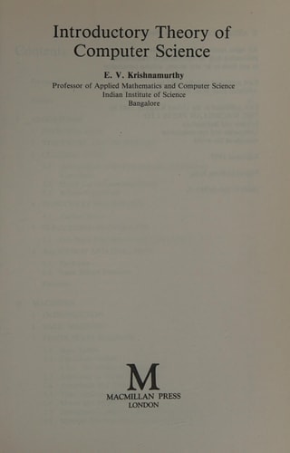 Introductory Theory of Computer Science