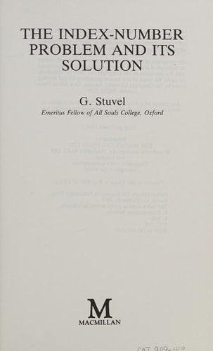 The Index-Number Problem and Its Solution