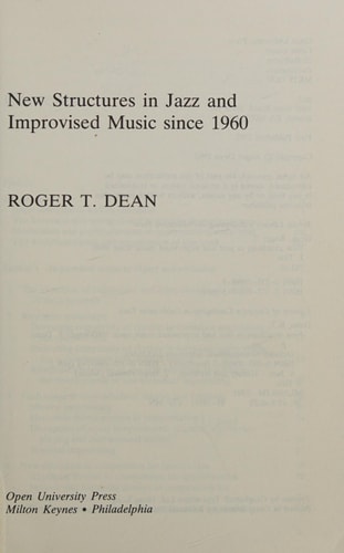 New Structures in Jazz and Improvised Music Since 1960