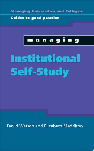 EBOOK: Managing Institutional Self Study
