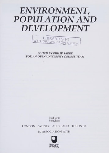 Environment, Population and Development