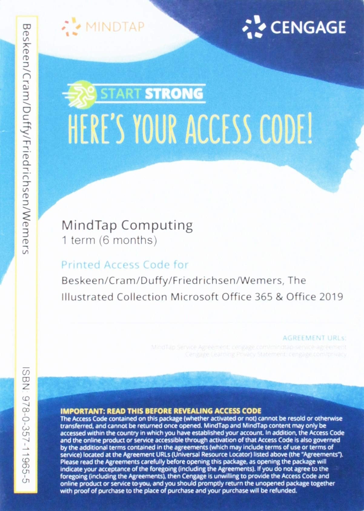 MindTap for Beskeen/Cram/Duffy/Friedrichsen/Wermers' The Illustrated Collection, Microsoft Office 365 & Office 2019, 1 term Printed Access Card