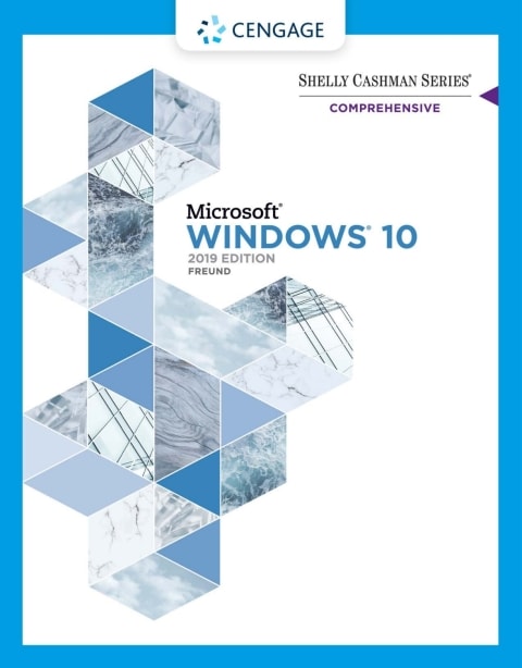 Shelly Cashman Series Microsoft Windows 10 Comprehensive 2019