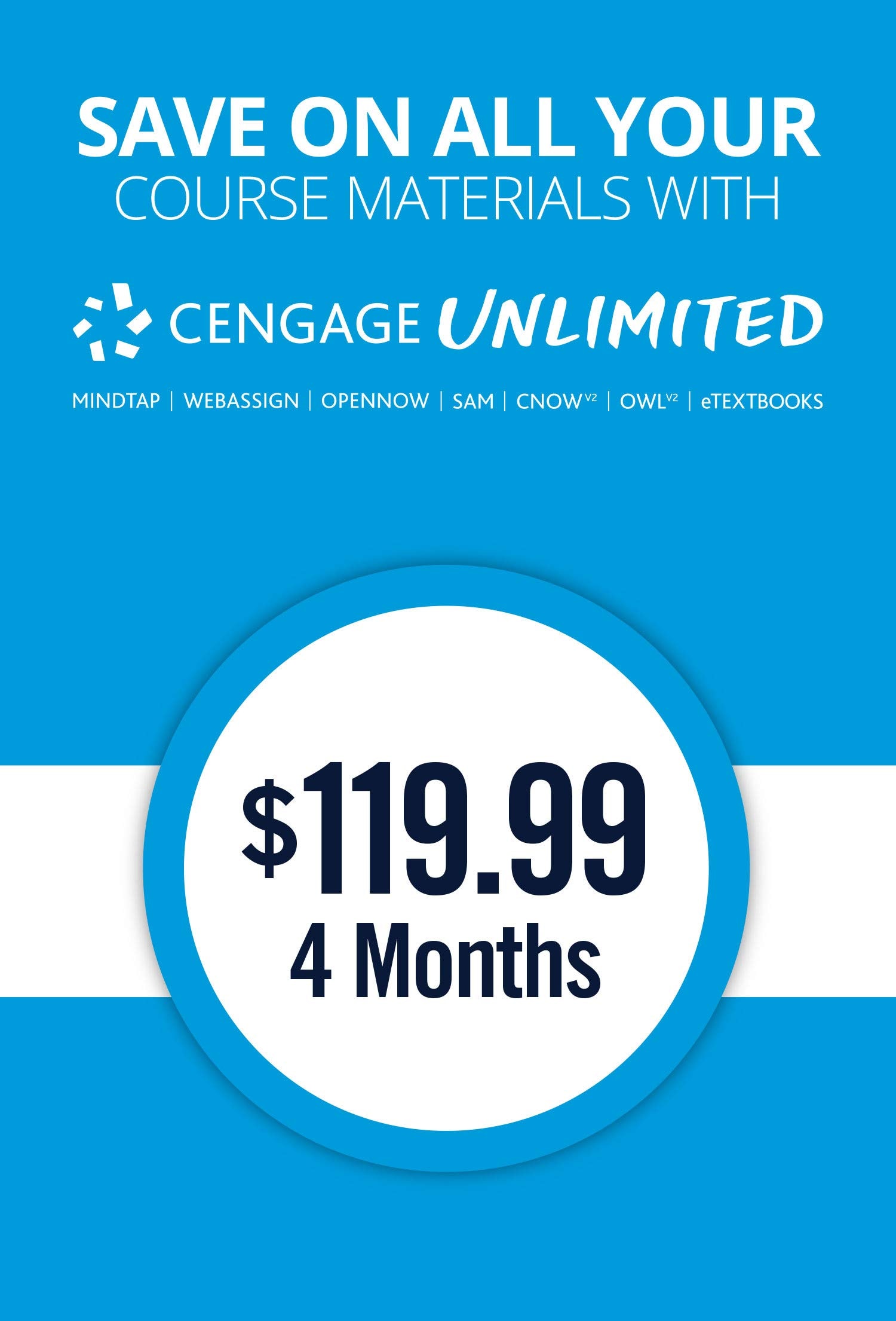 Cengage Unlimited, 1 Term 4 Months Printed Access Card