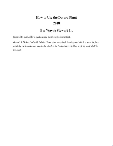 How To Use The Datura Plant