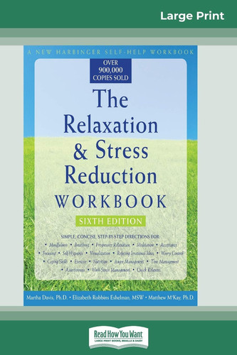 The Relaxation & Stress Reduction Workbook Sixth Edition (16pt Large Print Edition)