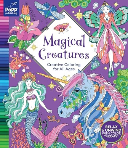 Adult Coloring Book: Magical Creatures - Relaxing Patterns for Stress Relief