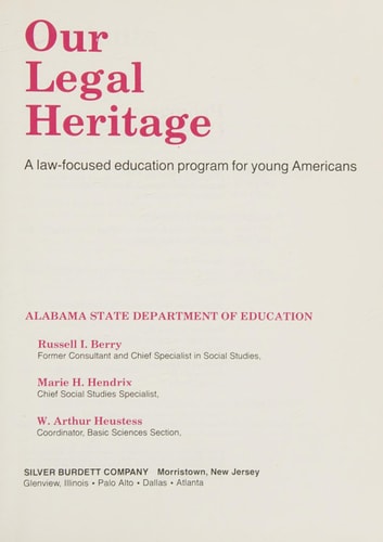 Our Legal Heritage A Law-focused Education Program for Young Americans