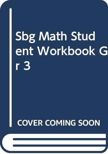 Sbg Math Student Workbook Gr 3