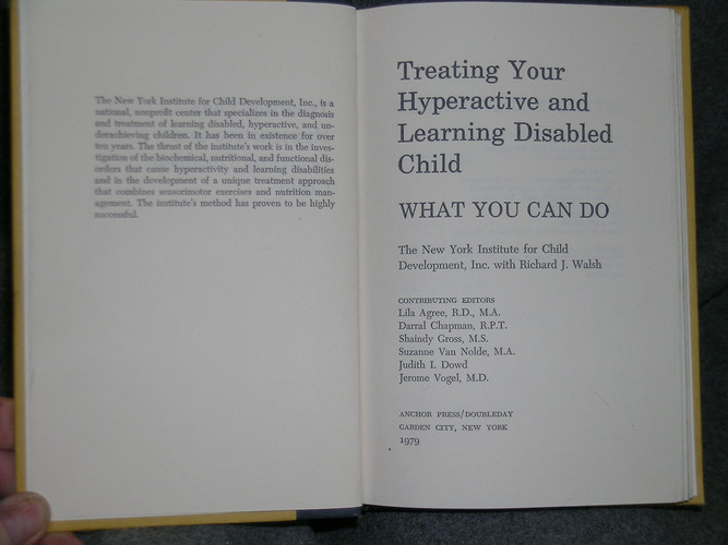 Treating Your Hyperactive and Learning Disabled Child What You Can Do