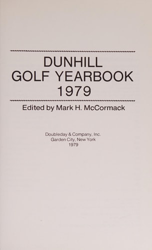 Dunhill Golf Yearbook, 1979