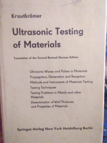 Ultrasonic testing of materials,