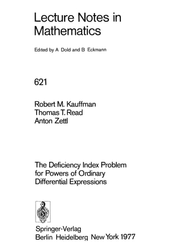 The Deficiency Index Problem for Powers of Ordinary Differential Expressions