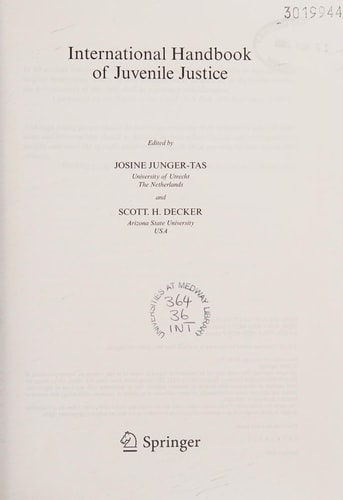 International Handbook of Juvenile Justice