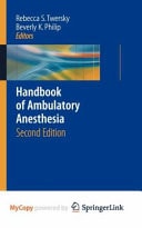 Handbook of Ambulatory Anesthesia