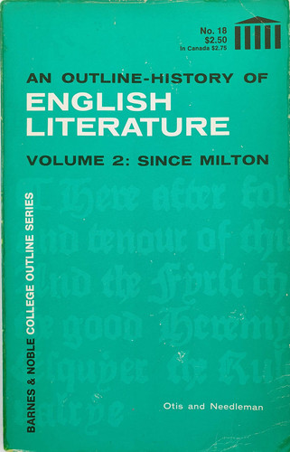 An outline history of English literature Since Milton