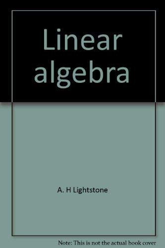 Linear algebra (The Appleton-Century mathematics series)