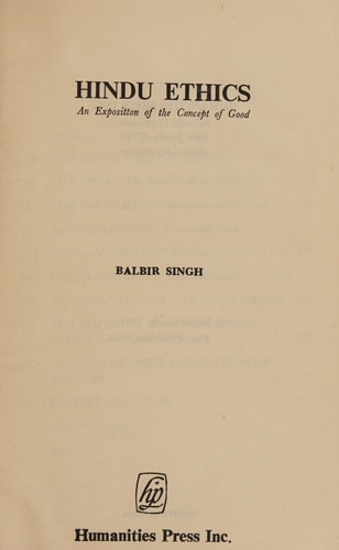 Hindu Ethics