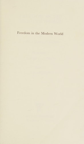Freedom in the Modern World