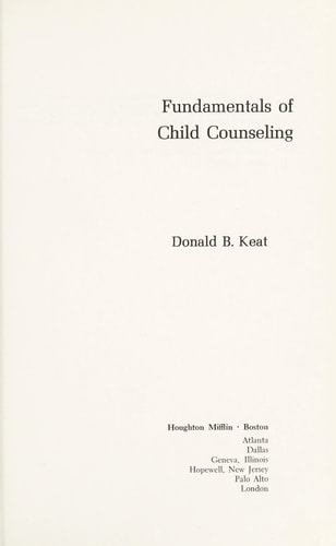 Fundamentals of child counseling