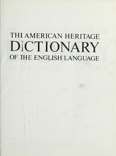 The American Heritage Dictionary: New College Edition