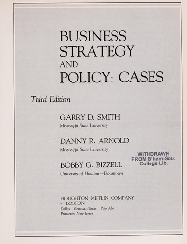 Business Strategy and Policy