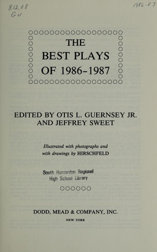 The Best Plays of 1986-1987