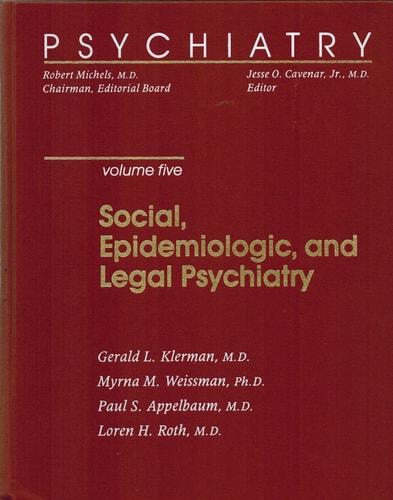 Social, Epidemiologic, and Legal Psychiatry