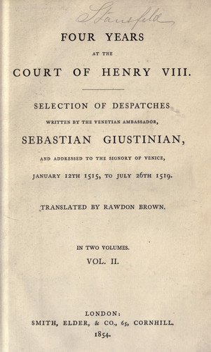 Four Years at the Court of Henry VIII