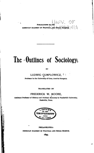 The outlines of sociology (European sociology)