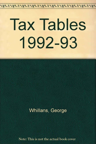 Whillans's Tax Tables, 1992-1993