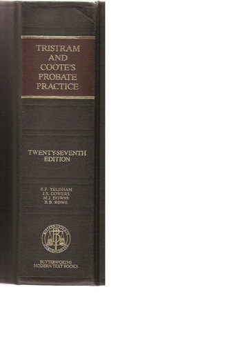 Tristram and Coote's Probate Practice