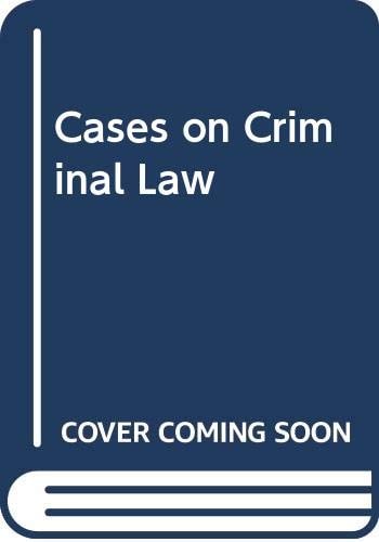 Cases on Criminal Law
