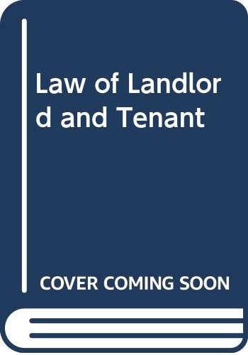 Evans The Law of Landlord and Tenant