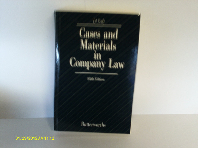 Cases and Materials in Company Law