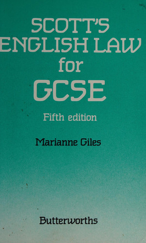 Scott's English Law for GCSE