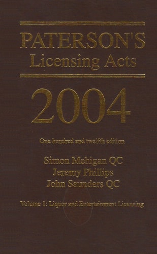 Paterson's Licensing Acts 2004